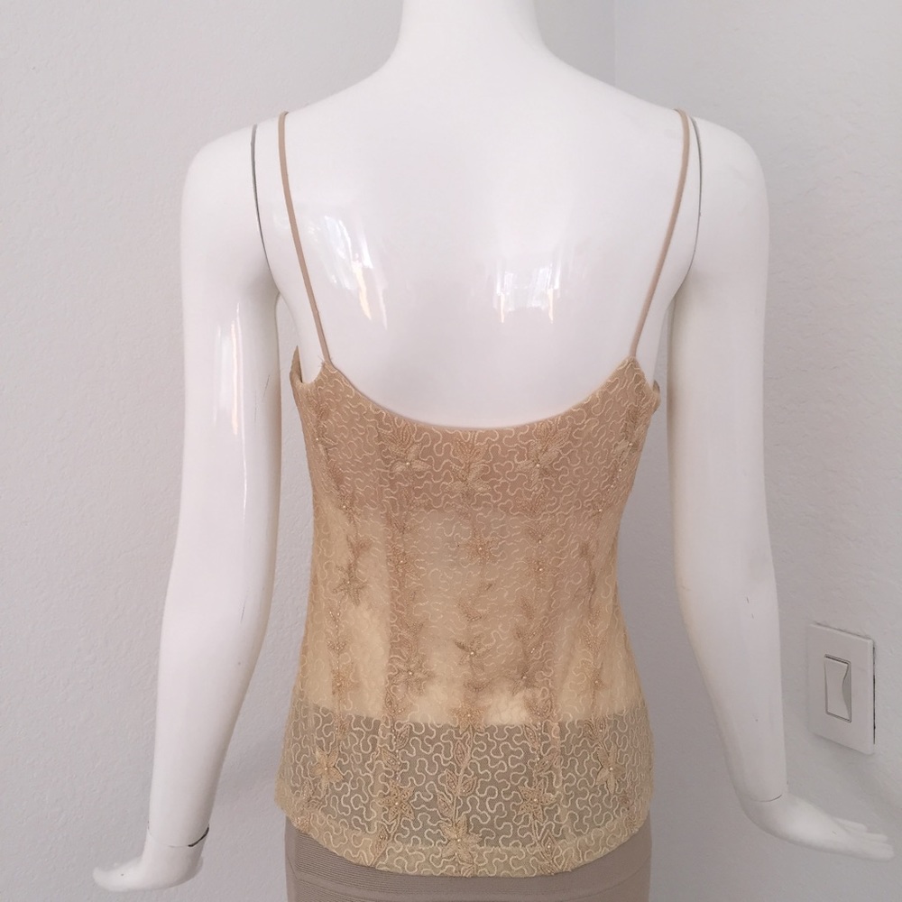 La perla nude floral embroidered camisole - Picture 4 of 8